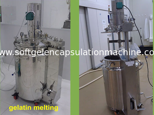 Gelatinekapsel-Maschine mit beweglicher Gelatine Melter/Service-Behälter