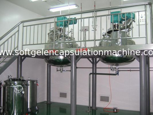 Überlagertes Wasser der Kapsel-Produktionsmaschine-drei badet Gelatine-Service-Behälter